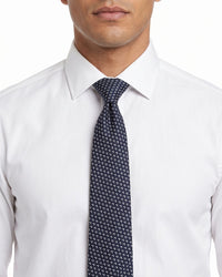 ARMANI COLLEZIONI Armani Collezione Mens Navy Blue / Light Blue Micro Geometric Neck Tie