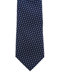 ARMANI COLLEZIONI Armani Collezione Mens Navy Blue / Light Blue Micro Geometric Neck Tie