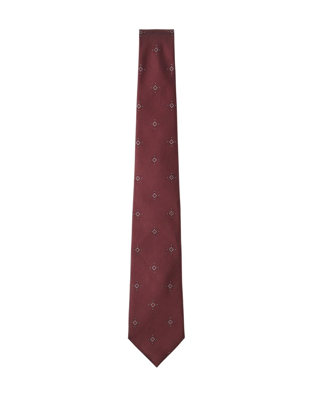ARMANI COLLEZIONI Armani Collezioni Mens Burgundy / Gray Micro Geometric Neck Tie