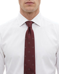 ARMANI COLLEZIONI Armani Collezioni Mens Burgundy / Gray Micro Geometric Neck Tie