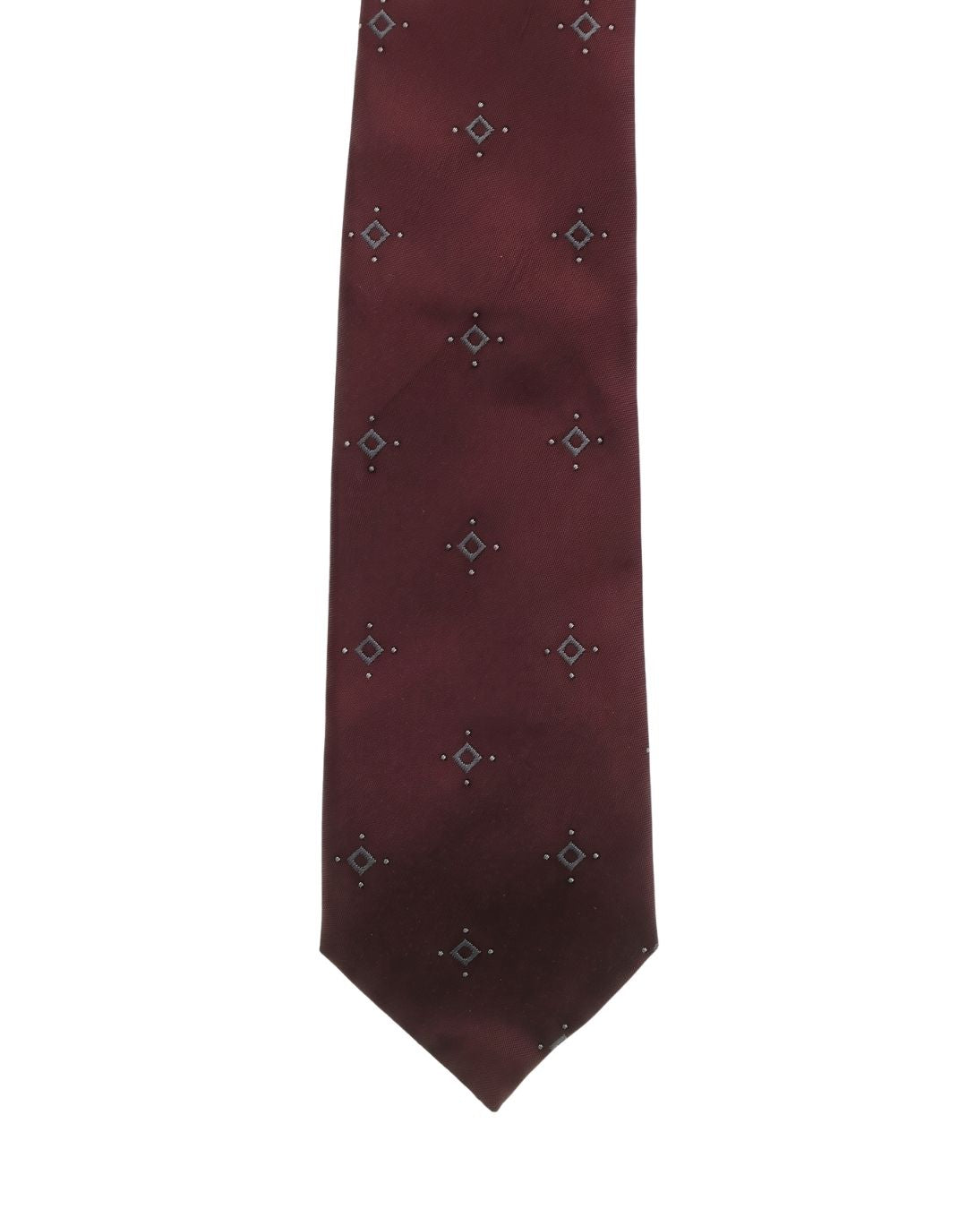 ARMANI COLLEZIONI Armani Collezioni Mens Burgundy / Gray Micro Geometric Neck Tie