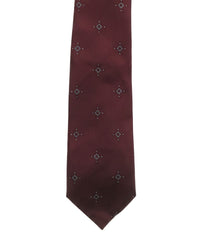 ARMANI COLLEZIONI Armani Collezioni Mens Burgundy / Gray Micro Geometric Neck Tie