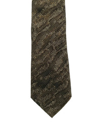 Armani Collezione Mens Olive Brown / Black Abstract Textured Neck Tie