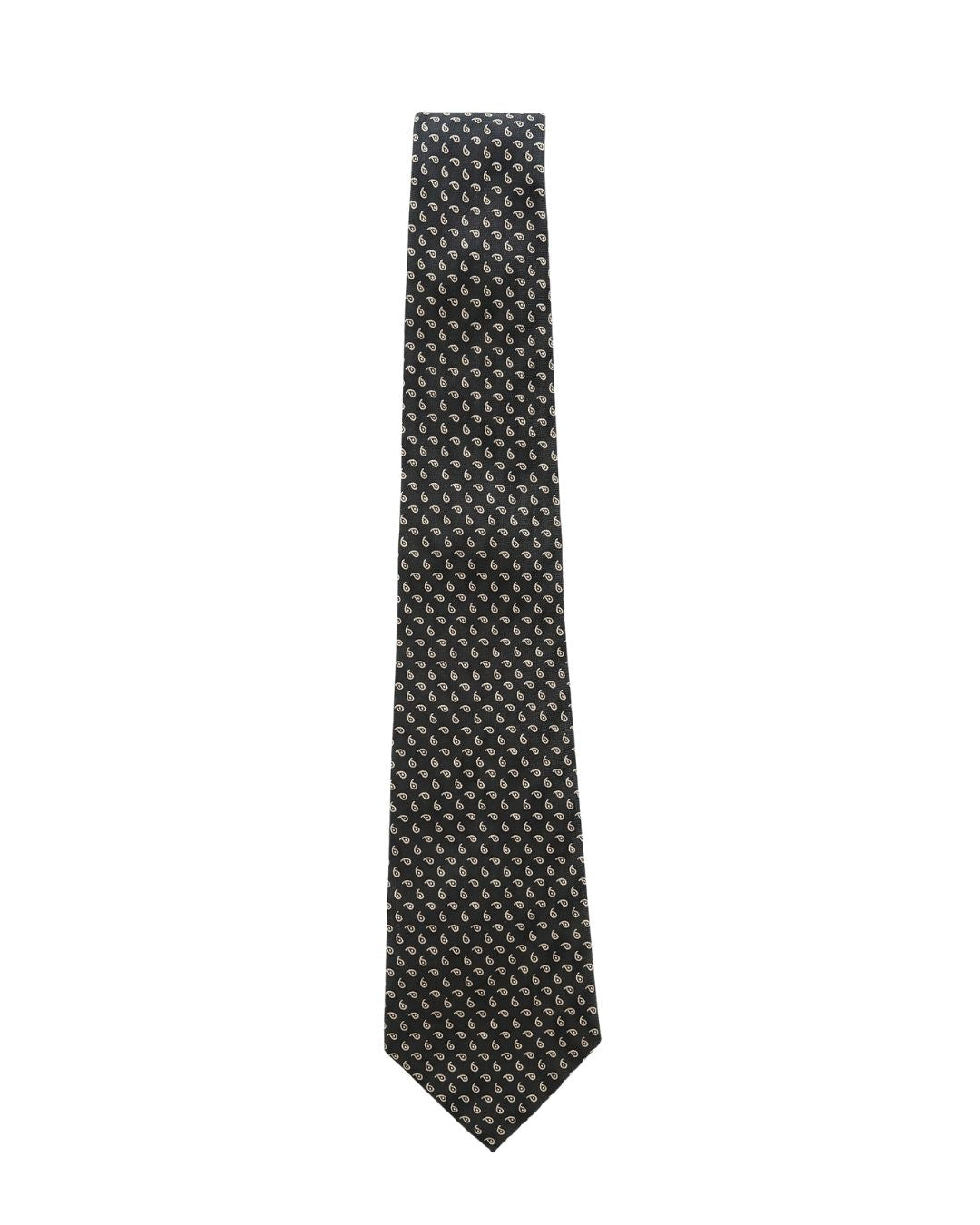 ARMANI COLLEZIONI Armani Collezioni Mens Black / Gray Geometric Silk Neck Tie