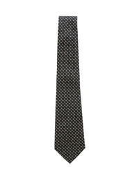 ARMANI COLLEZIONI Armani Collezioni Mens Black / Gray Geometric Silk Neck Tie