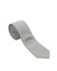 ARMANI COLLEZIONI Armani Collezioni Mens Ivory Solid Textured Silk Neck Tie
