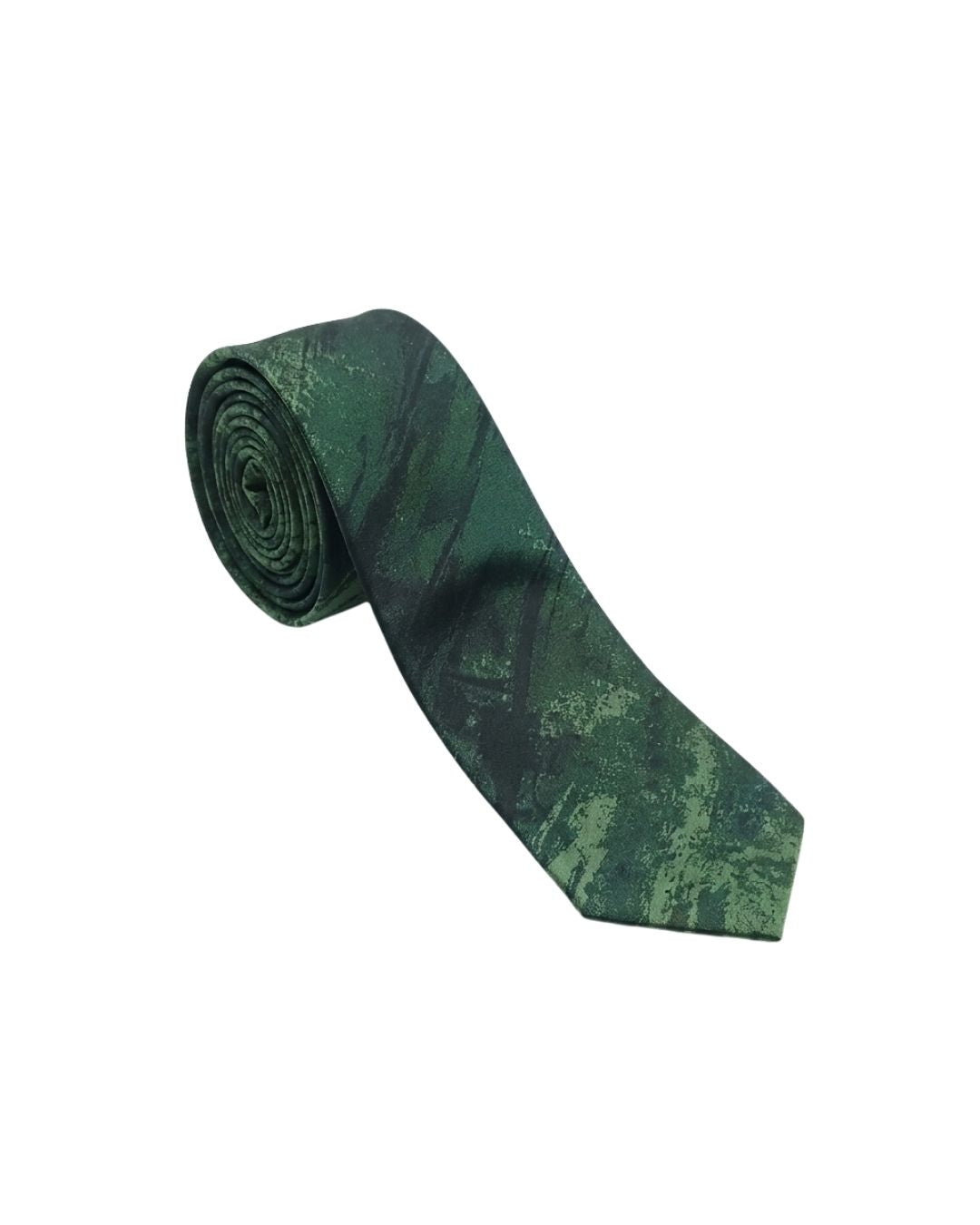 ARMANI COLLEZIONI Armani Collezioni Mens Green / Black Abstract Silk Neck Tie