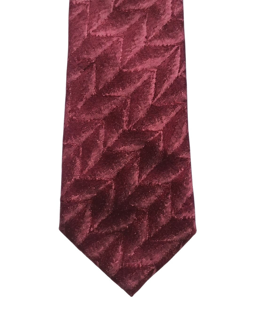 ARMANI COLLEZIONI Armani Collezione Mens Burgundy / Pink Tonal Geometric Neck Tie