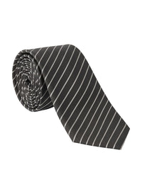 ARMANI COLLEZIONI Armani Collezioni Mens Black / White Diagonal Stripe Neck Tie
