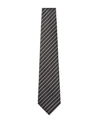 ARMANI COLLEZIONI Armani Collezioni Mens Black / White Diagonal Stripe Neck Tie