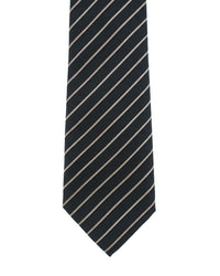 ARMANI COLLEZIONI Armani Collezioni Mens Black / White Diagonal Stripe Neck Tie