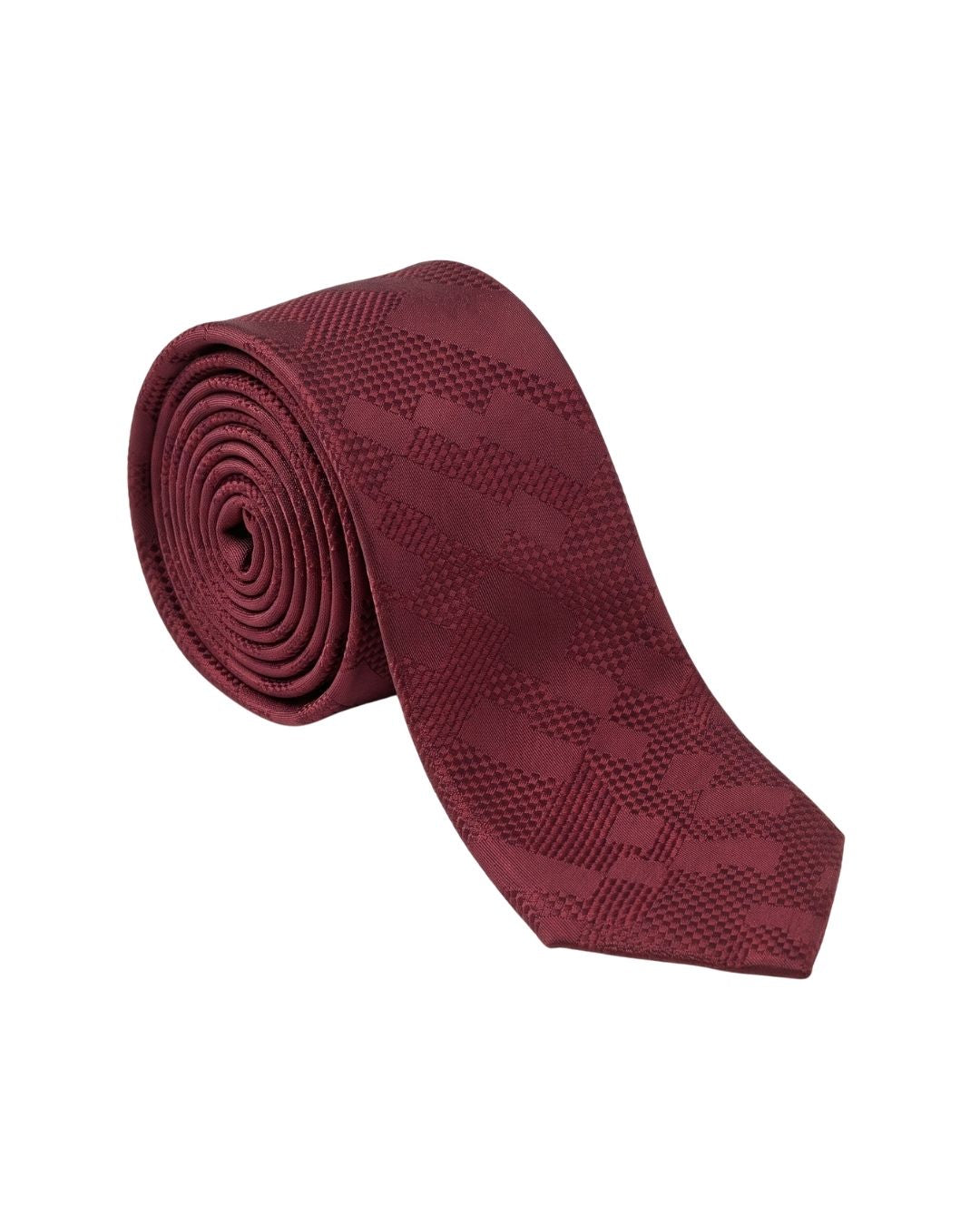 ARMANI COLLEZIONI Armani Collezioni Mens Burgundy Abstract Silk Neck Tie