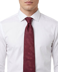 ARMANI COLLEZIONI Armani Collezioni Mens Burgundy Abstract Silk Neck Tie