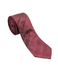 ARMANI COLLEZIONI Armani Collezione Mens Burgundy / Black Abstract Pattern Neck Tie
