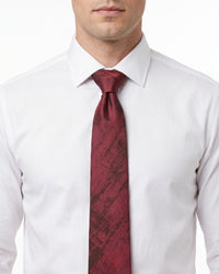 ARMANI COLLEZIONI Armani Collezione Mens Burgundy / Black Abstract Pattern Neck Tie