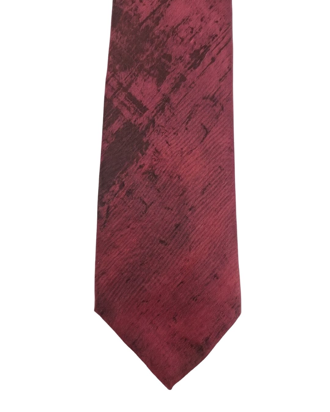 ARMANI COLLEZIONI Armani Collezione Mens Burgundy / Black Abstract Pattern Neck Tie