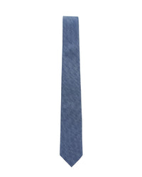 ARMANI COLLEZIONI Armani Collezione Mens Dusty Blue Tonal Geometric Neck Tie