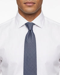 ARMANI COLLEZIONI Armani Collezione Mens Dusty Blue Tonal Geometric Neck Tie