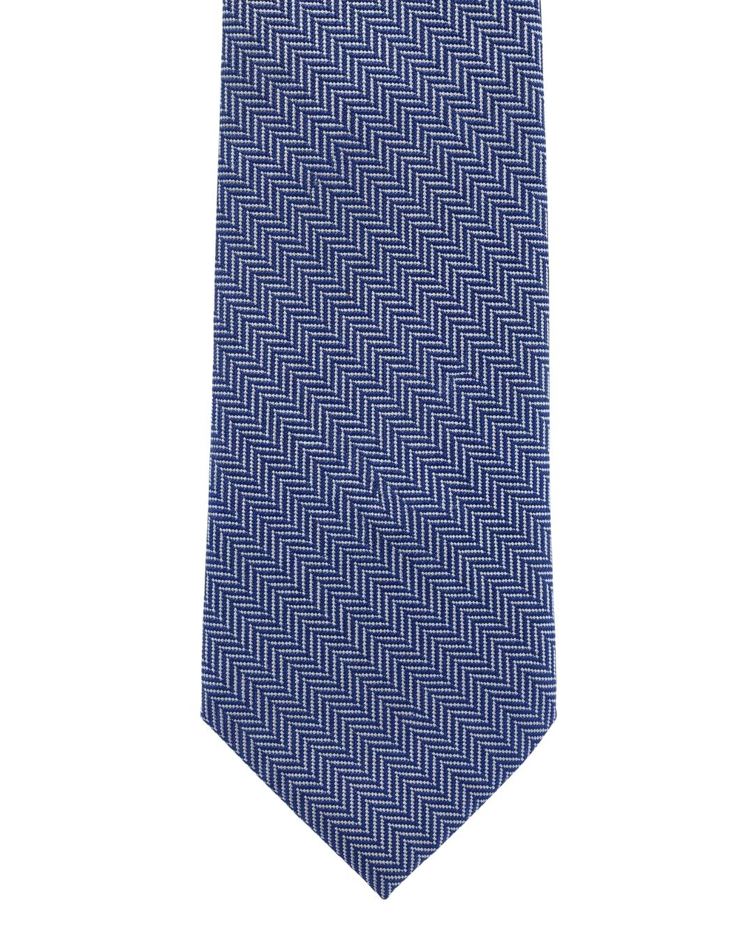 ARMANI COLLEZIONI Armani Collezione Mens Dusty Blue Tonal Geometric Neck Tie