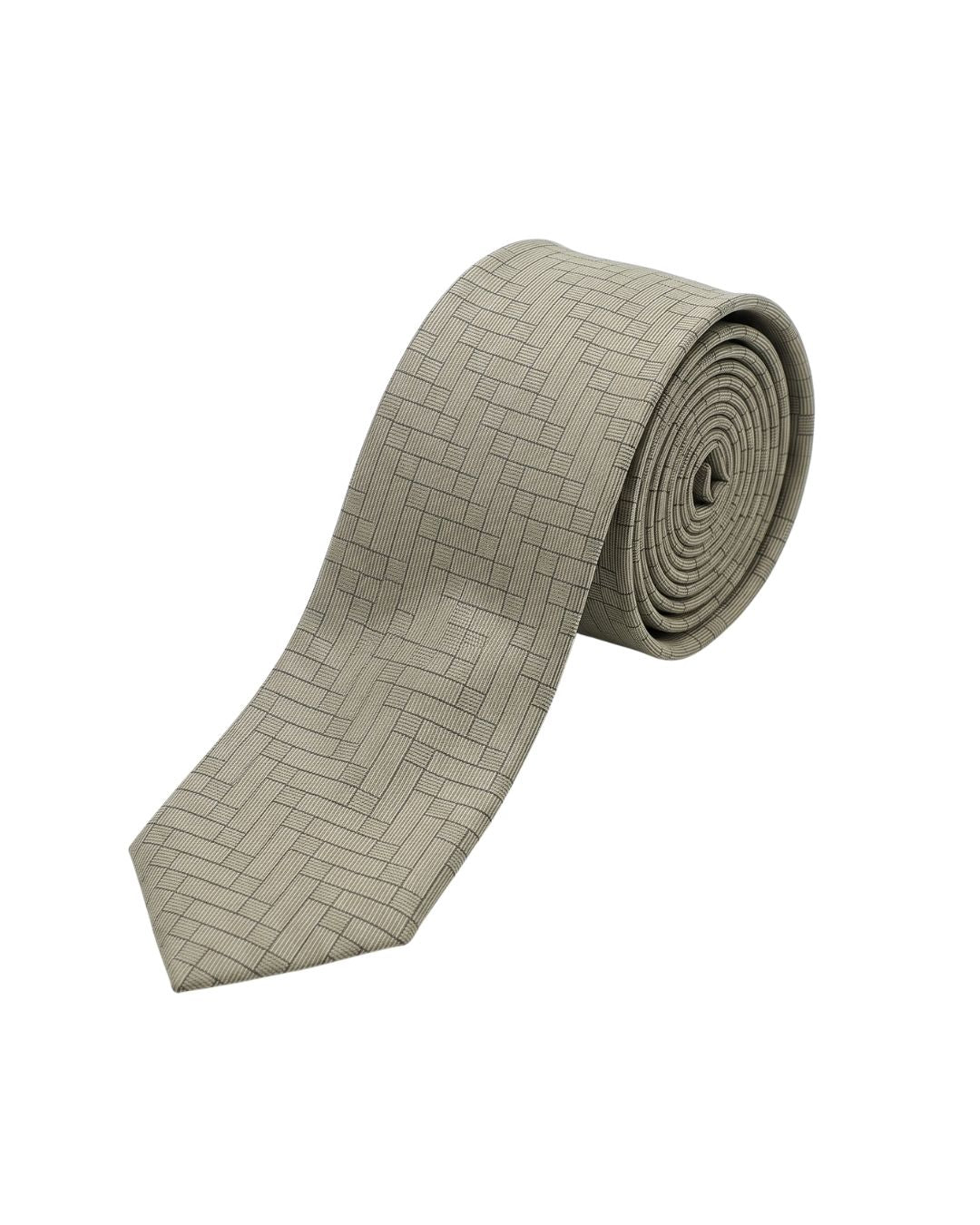 ARMANI COLLEZIONI Armani Collezioni Mens Sage Green / Charcoal Linear Grid Neck Tie
