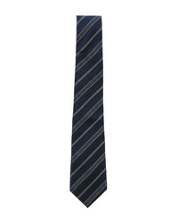 ARMANI COLLEZIONI Armani Collezioni Mens Navy Blue / Gray Grouped Diagonal Stripe Neck Tie