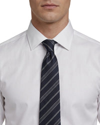 ARMANI COLLEZIONI Armani Collezioni Mens Navy Blue / Gray Grouped Diagonal Stripe Neck Tie