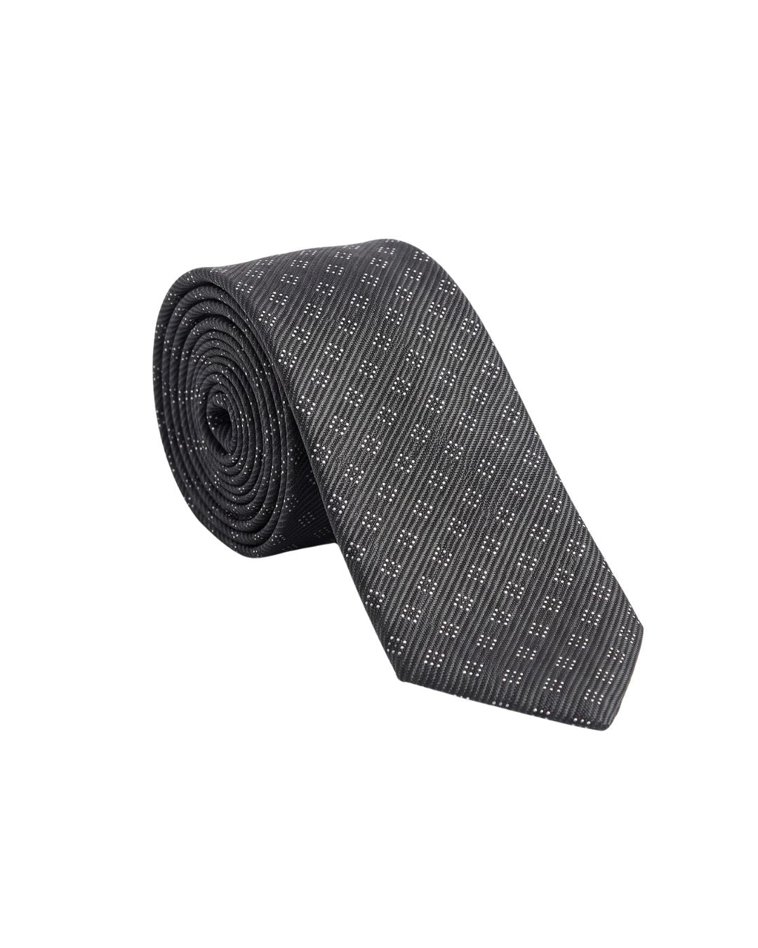 ARMANI COLLEZIONI Armani Collezioni Mens Black / Gray Geometric Silk Neck Tie