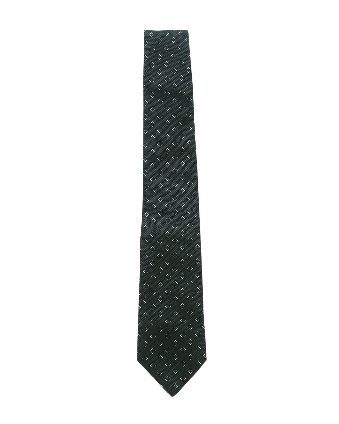 ARMANI COLLEZIONI Armani Collezioni Mens Black / Gray Geometric Silk Neck Tie