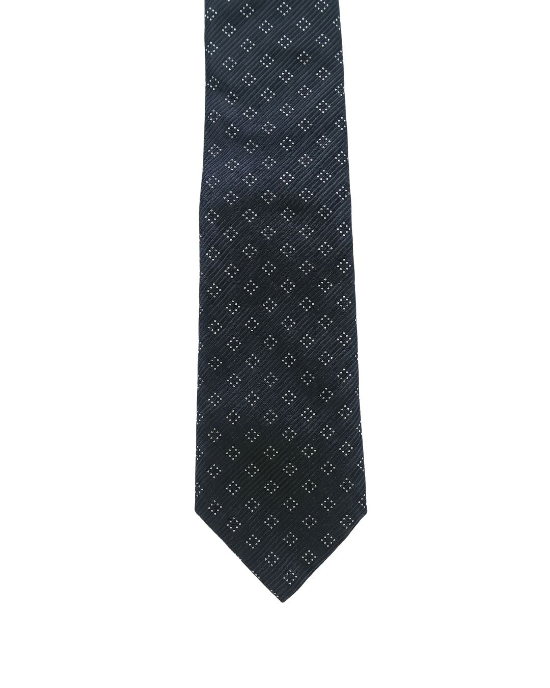 ARMANI COLLEZIONI Armani Collezioni Mens Black / Gray Geometric Silk Neck Tie