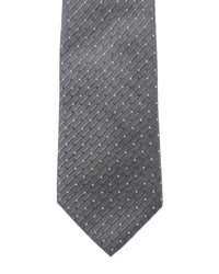 ARMANI COLLEZIONI Armani Collezioni Mens Gray / White Micro Dash Neck Tie