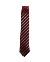 ARMANI COLLEZIONI Armani Collezioni Mens Red / White Diagonal Stripe Silk Neck Tie