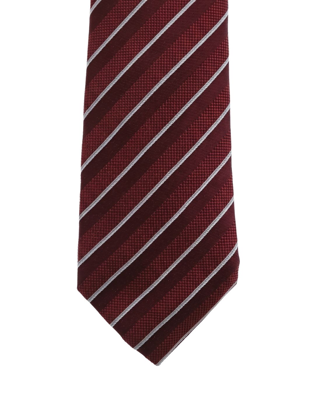 ARMANI COLLEZIONI Armani Collezioni Mens Red / White Diagonal Stripe Silk Neck Tie