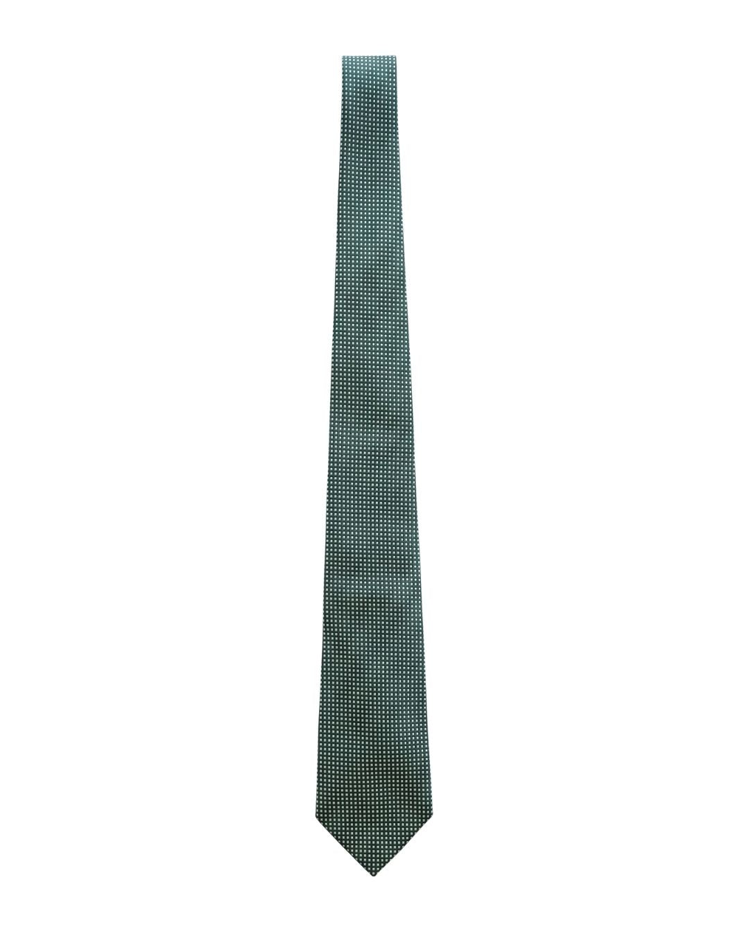 ARMANI COLLEZIONI Armani Collezioni Mens Green / White Micro Dot Silk Neck Tie