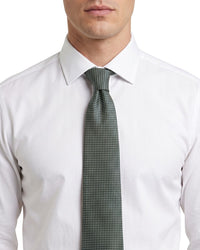 ARMANI COLLEZIONI Armani Collezioni Mens Green / White Micro Dot Silk Neck Tie