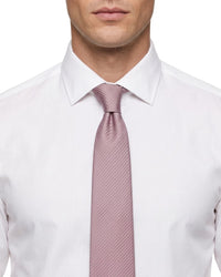 ARMANI COLLEZIONI Armani Collezioni Mens Dusty Pink Tonal Diagonal Stripe Neck Tie