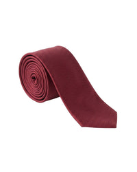 ARMANI COLLEZIONI Armani Collezioni Mens Burgundy Solid Textured Silk Neck Tie
