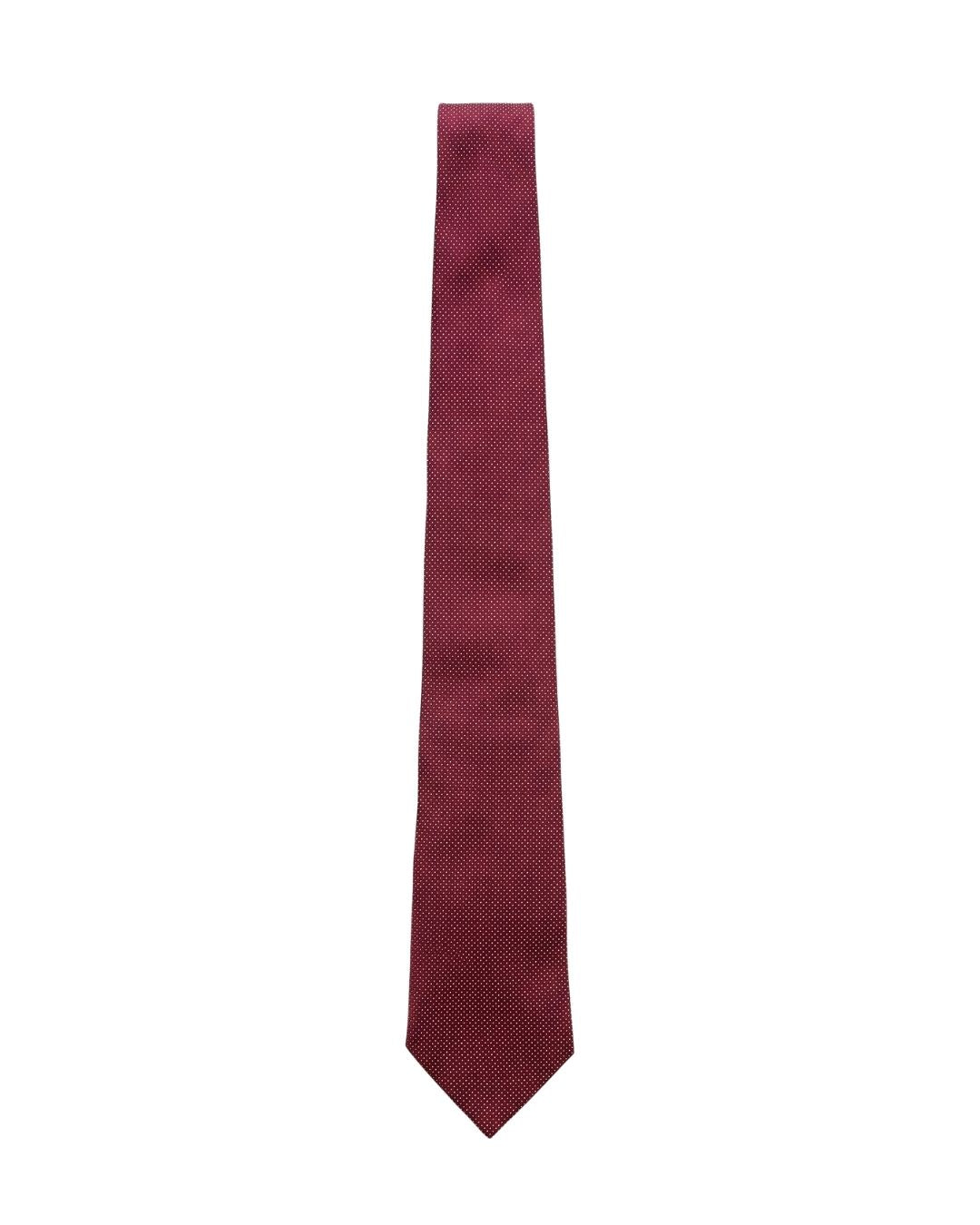 ARMANI COLLEZIONI Armani Collezioni Mens Burgundy Solid Textured Silk Neck Tie