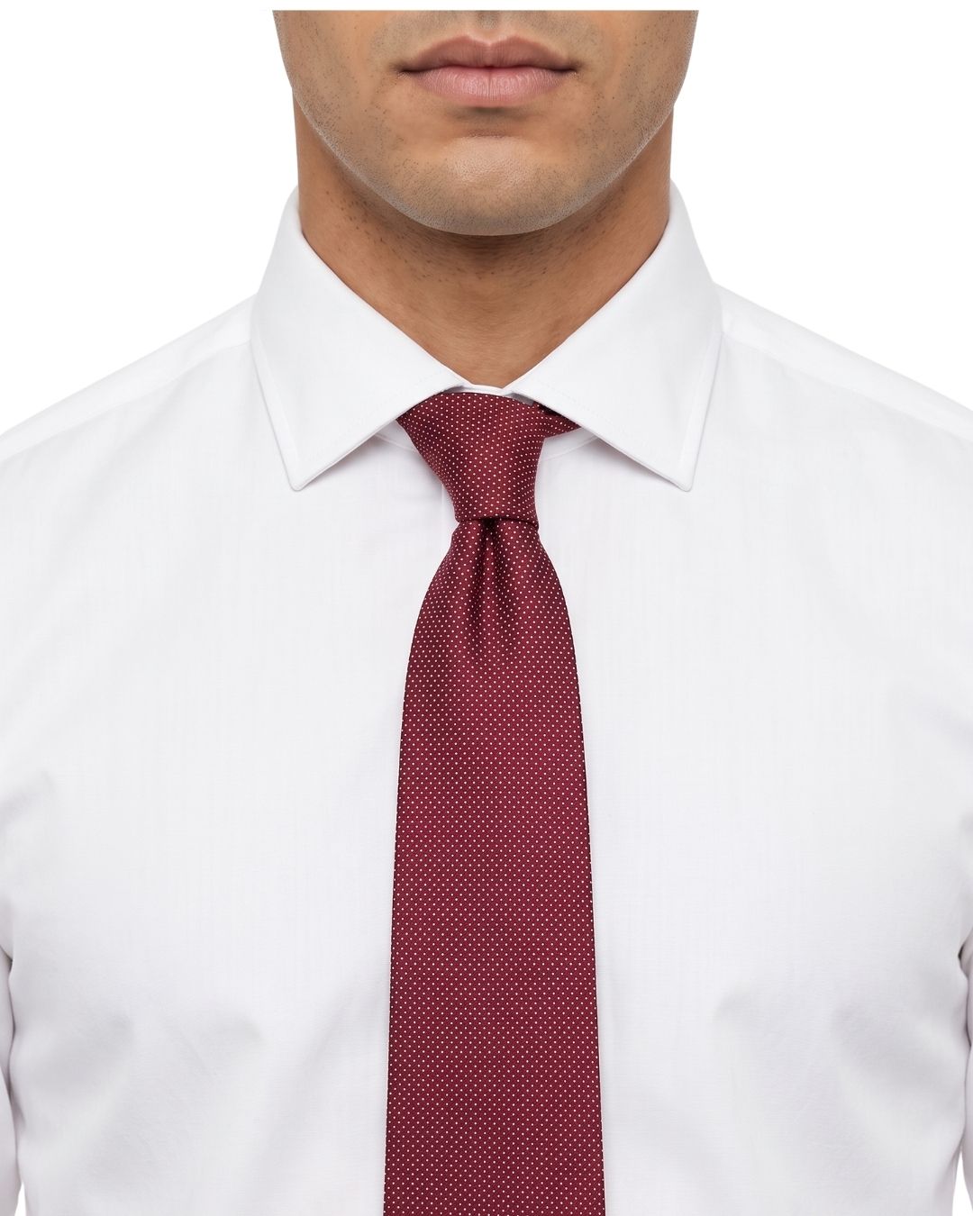 ARMANI COLLEZIONI Armani Collezioni Mens Burgundy Solid Textured Silk Neck Tie