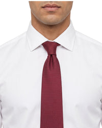 ARMANI COLLEZIONI Armani Collezioni Mens Burgundy Solid Textured Silk Neck Tie