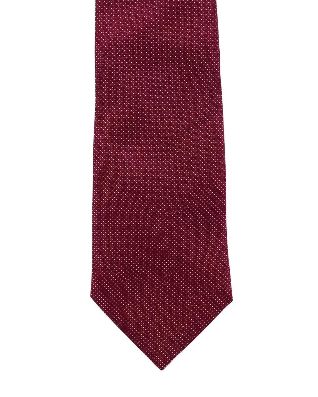 ARMANI COLLEZIONI Armani Collezioni Mens Burgundy Solid Textured Silk Neck Tie