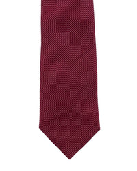 ARMANI COLLEZIONI Armani Collezioni Mens Burgundy Solid Textured Silk Neck Tie