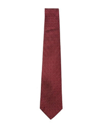 ARMANI COLLEZIONI Armani Collezioni Mens Burgundy / Black Micro Dot Silk Neck Tie