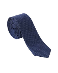 ARMANI COLLEZIONI Armani Collezione Mens Navy Blue / White Micro Dot Neck Tie
