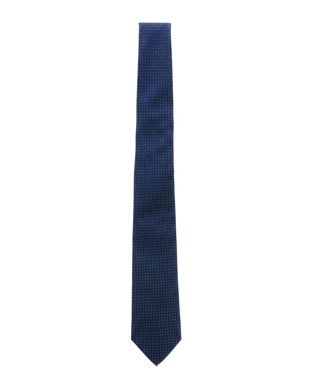 ARMANI COLLEZIONI Armani Collezione Mens Navy Blue / White Micro Dot Neck Tie