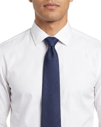 ARMANI COLLEZIONI Armani Collezione Mens Navy Blue / White Micro Dot Neck Tie
