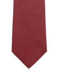 ARMANI COLLEZIONI Armani Collezioni Mens Coral Red Solid Textured Silk Neck Tie