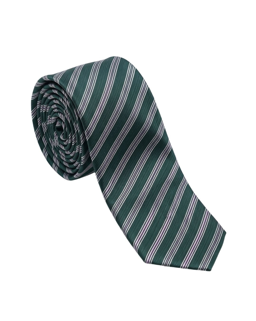 ARMANI COLLEZIONI Armani Collezioni Mens Green / Pink / White Diagonal Stripe Silk Neck Tie
