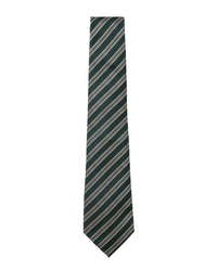 ARMANI COLLEZIONI Armani Collezioni Mens Green / Pink / White Diagonal Stripe Silk Neck Tie