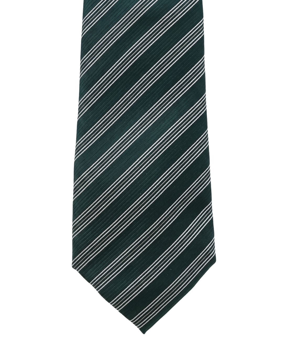 ARMANI COLLEZIONI Armani Collezioni Mens Green / Pink / White Diagonal Stripe Silk Neck Tie