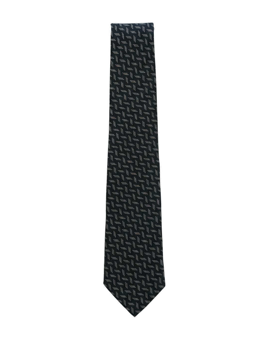 ARMANI COLLEZIONI Armani Collezioni Mens Black / Gray Geometric Silk Neck Tie